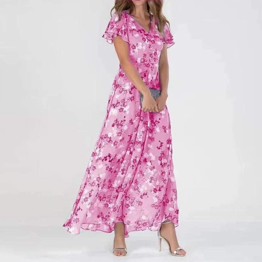 Jolanda - Elegante vestido con estampado floral