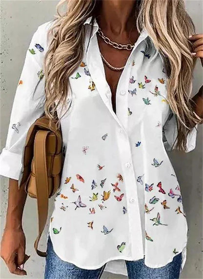 Lou - Elegante blusa de mujer con estampado