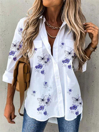 Lou - Elegante blusa de mujer con estampado