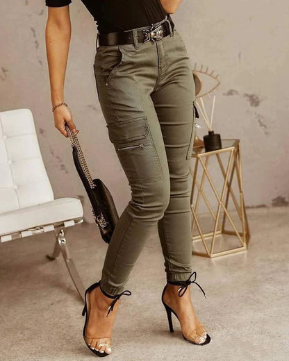 Pantalones cargo tobilleros para mujer - Malti