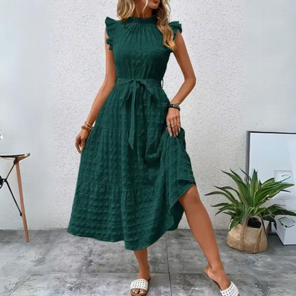 Marieke - Vestido con detalle y cinturón de tela