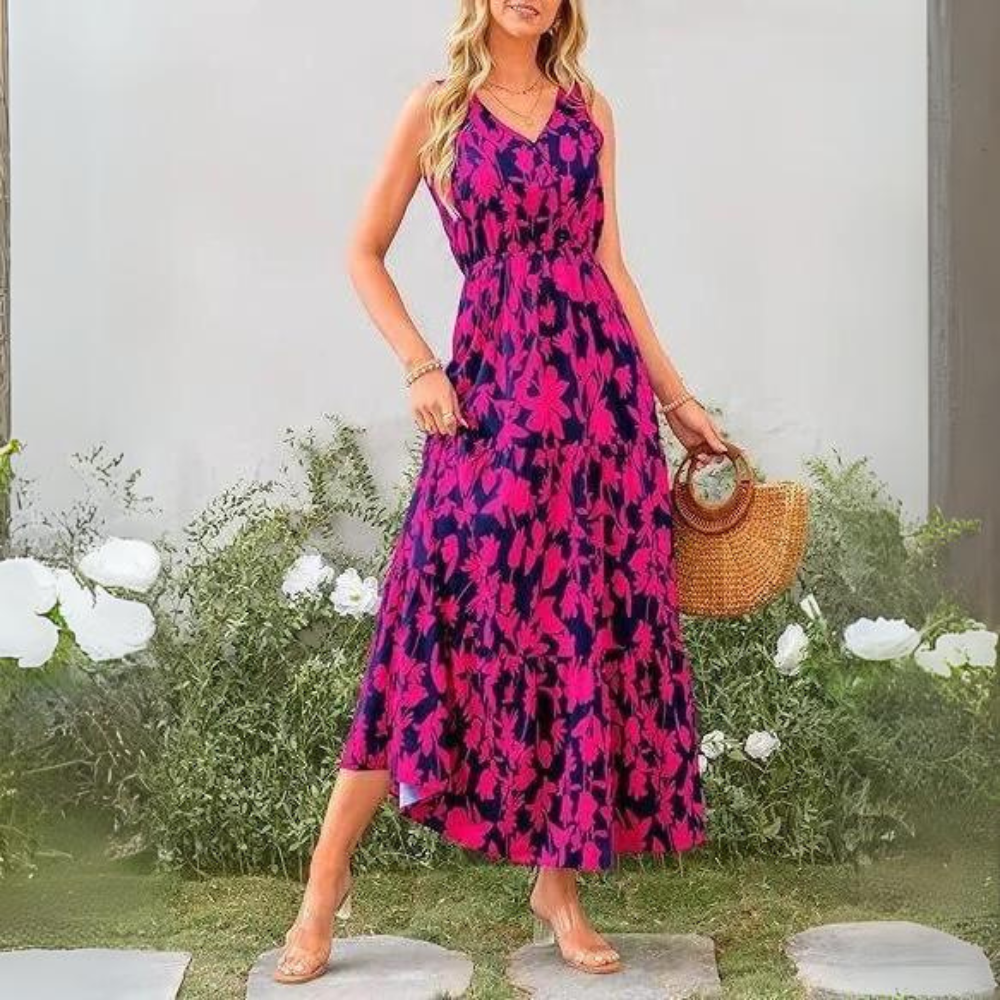 Delphine - Elegante vestido con estampado floral