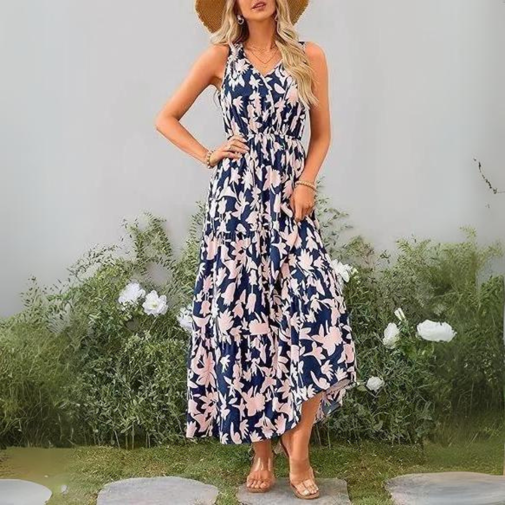 Delphine - Elegante vestido con estampado floral