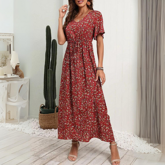 Idaira - Elegante vestido de playa con estampado bohemio