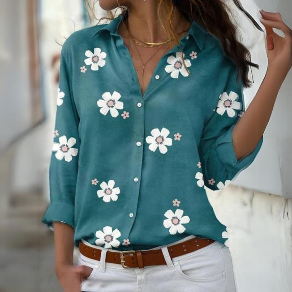 Inès - Elegante blusa floral para mujer