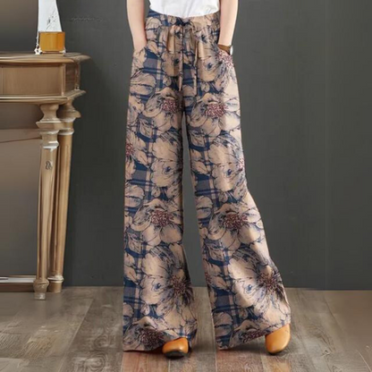 Laurence - Pantalón bohemio con cintura elástica