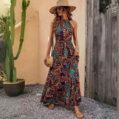 Laurian - Elegante Vestido Halter Estilo Boho