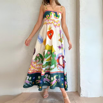 Luisa - Elegante vestido de colores