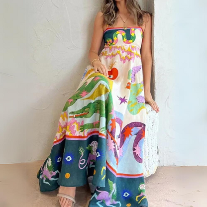 Luisa - Elegante vestido de colores