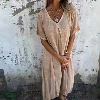 Petra - Vestido clásico con escote en V