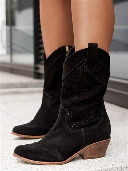 Aubrey | Botas vaqueras con cremallera transpirables y chic