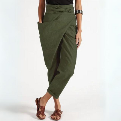 Riley - Elegante pantalón de algodón para mujer