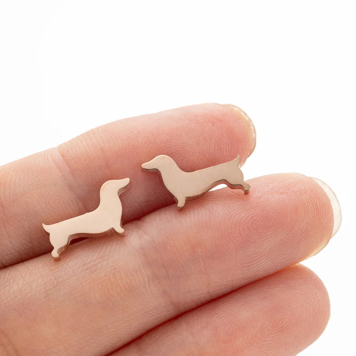 Boucles d'oreilles clous Dachshund