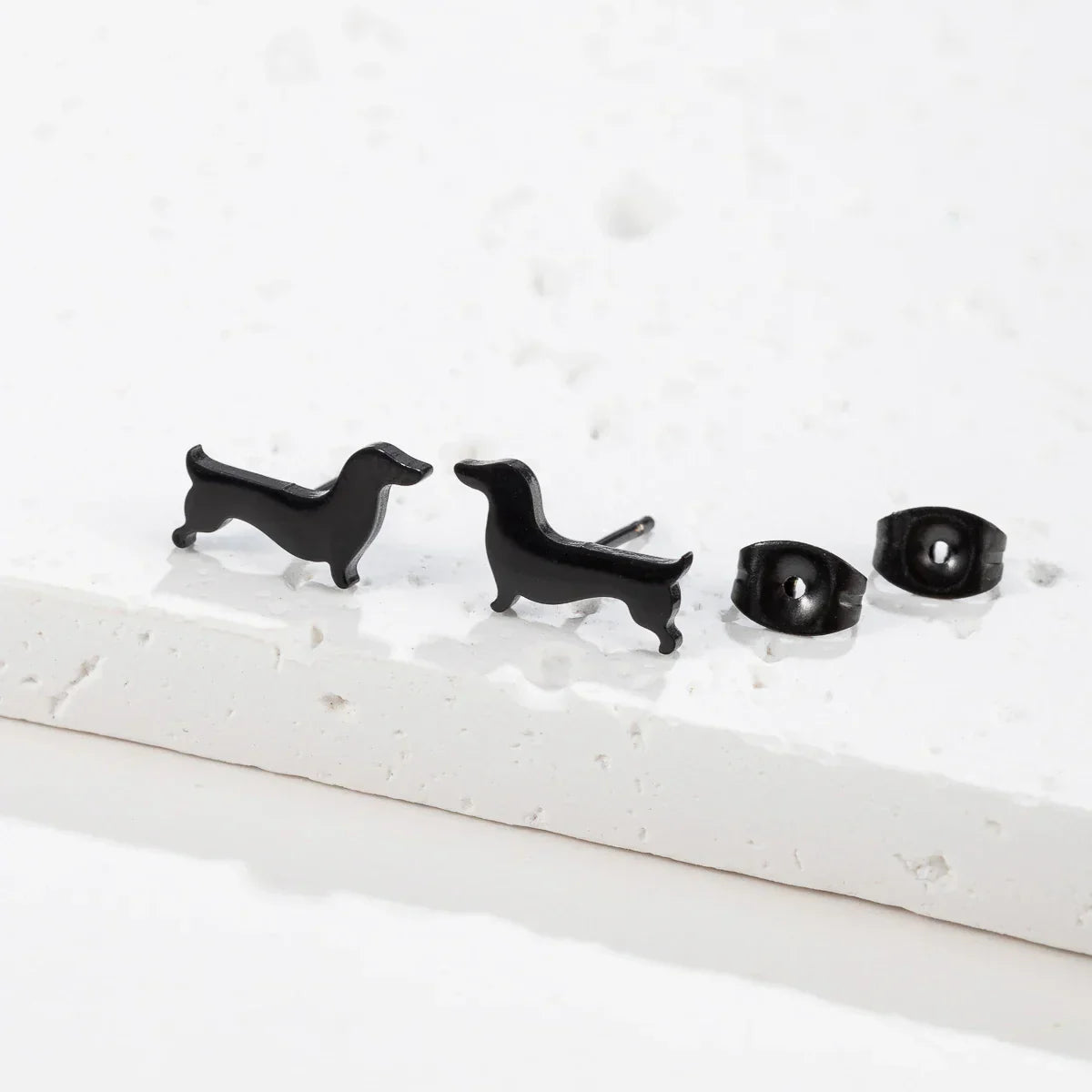 Boucles d'oreilles clous Dachshund