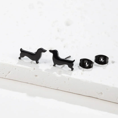 Boucles d'oreilles clous Dachshund