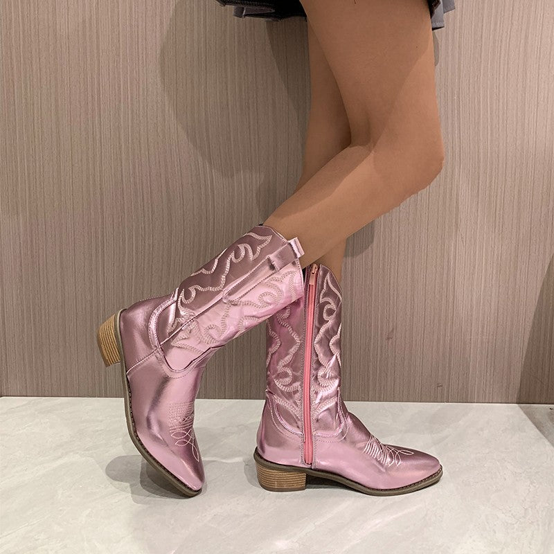 Mila | Elegantes botas metalizadas chic