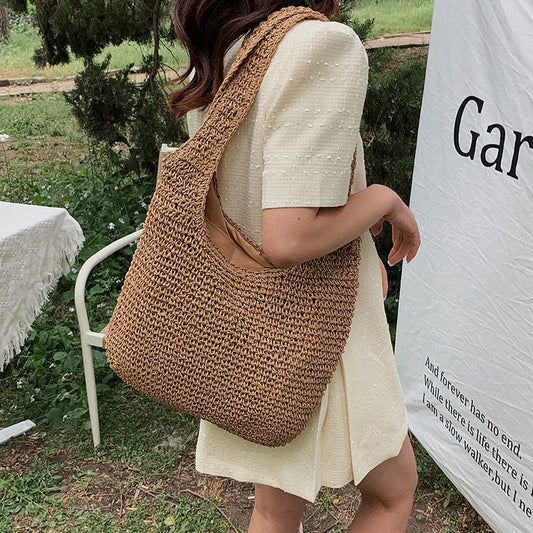 Ariella - Bolso de verano redondo de paja