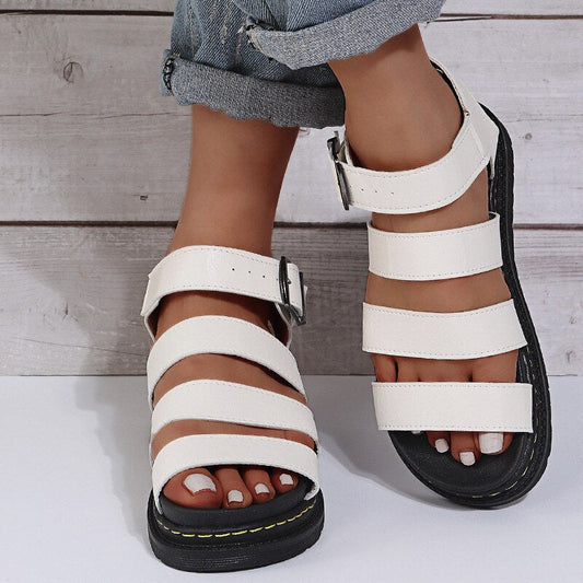 Elegantes sandalias planas gladiadoras - Everlee