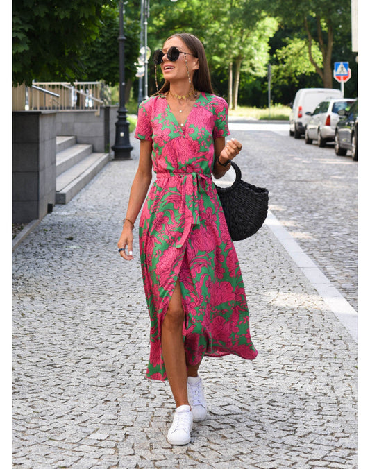 Elin | Romántico vestido midi con estampado floral