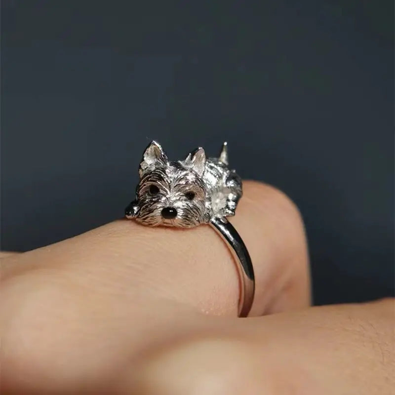 Bague pour chien ajustable de style rétro