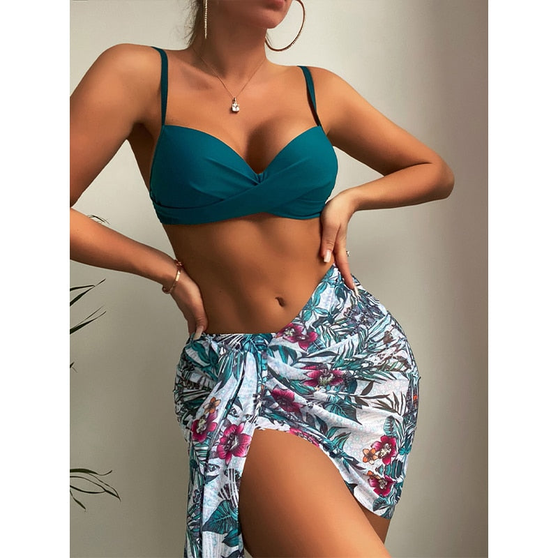 Vardi Dante™ Babet Conjunto de bikini de 3 piezas | Un bikini colorido y sexy.