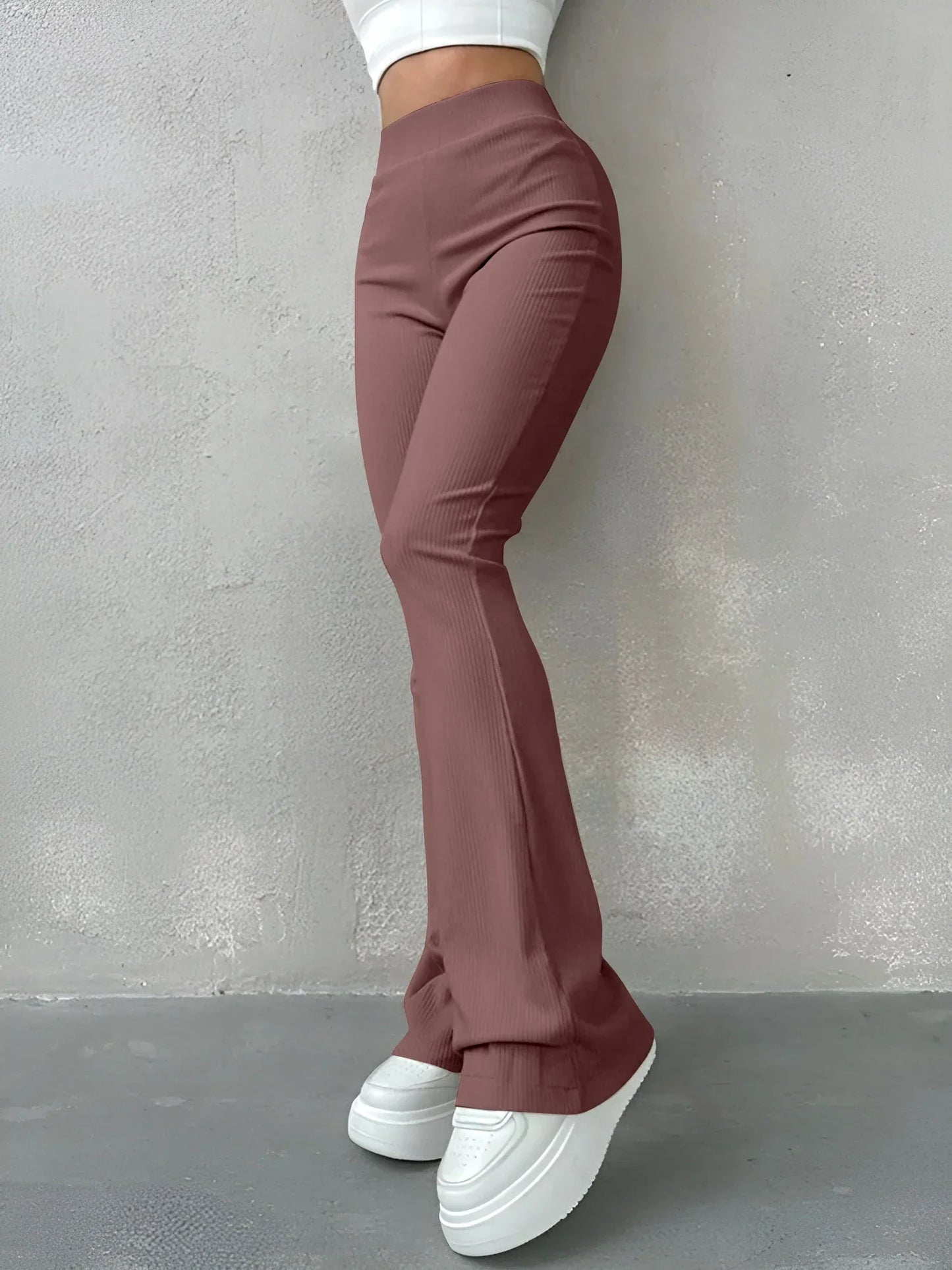 Nina - Pantalones acampanados de cintura alta para mujer