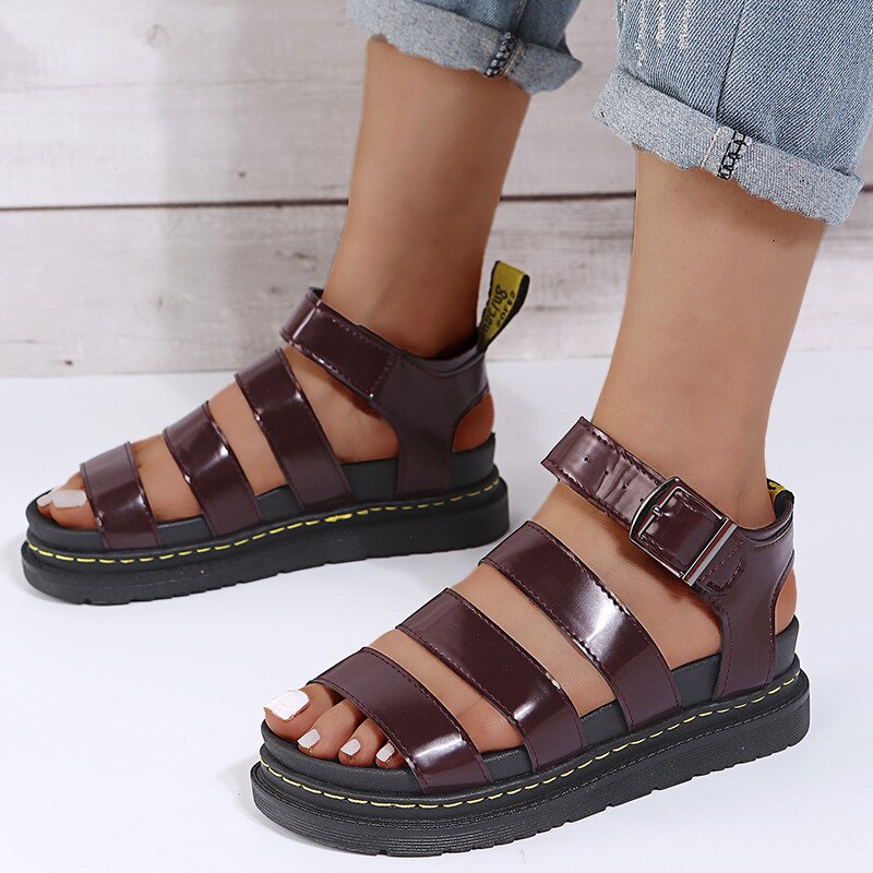 Elegantes sandalias planas gladiadoras - Everlee