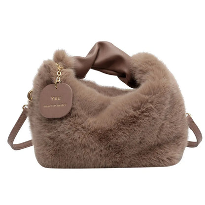 Bolso cruzado de peluche para mujer