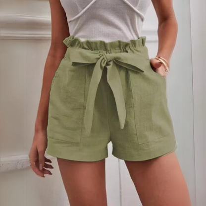 Senna - Elegantes pantalones cortos de mujer con cintura elástica