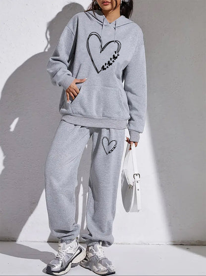 Lena - Conjunto casual de mujer con sudadera con capucha de moda y mono de jogging