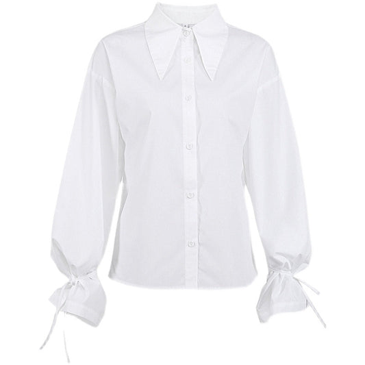 Karen - Blusa blanca informal a la moda