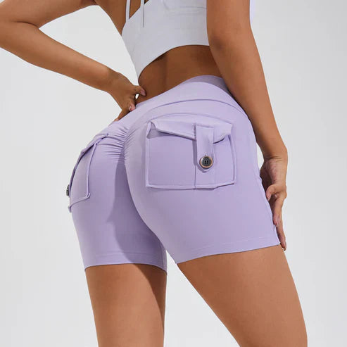 Pantalones cortos con cintura alta y efecto elevador de caderas