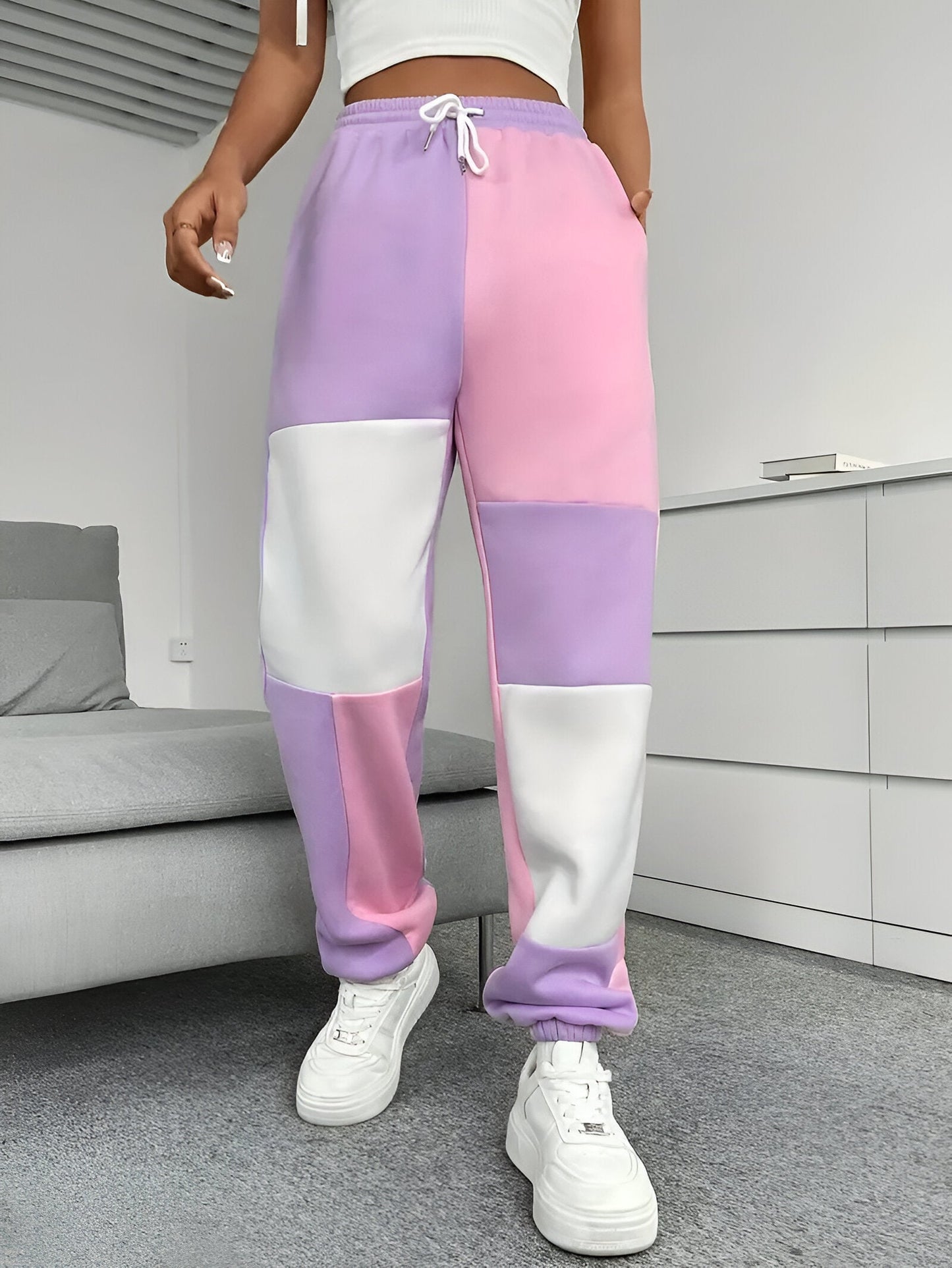 Tereza | Pantalones de chándal sueltos Colour-Block: la comodidad se une al estilo