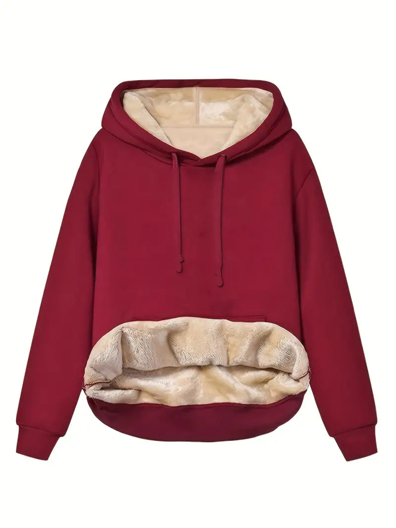 Sudadera con capucha y bolsillos para mujer