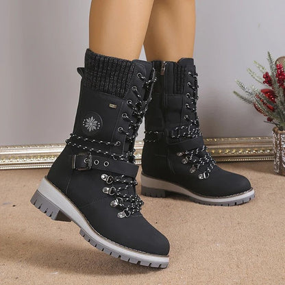 Botas altas de nieve de moda para mujer