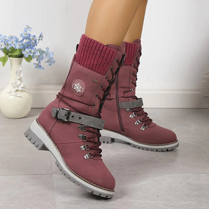 Botas altas de nieve de moda para mujer