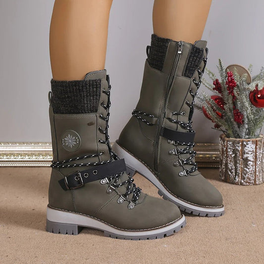 Botas altas de nieve de moda para mujer