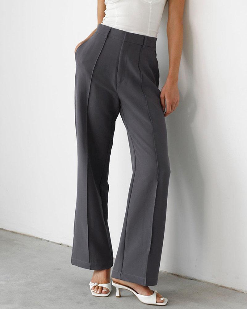 Janine - Pantalones casual de pierna ancha de moda para mujer