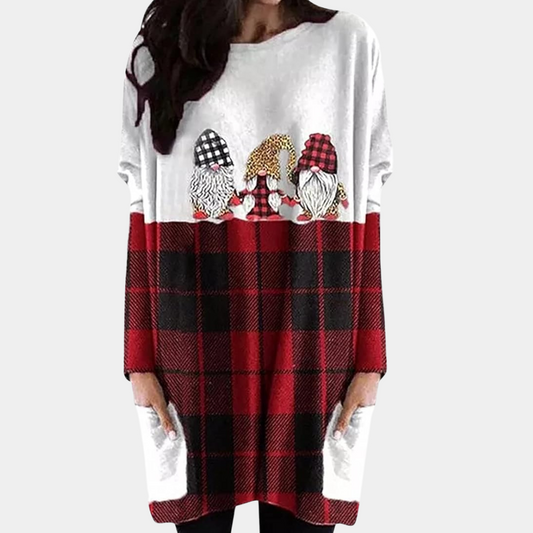 MICIELA - Cómodo jersey de Navidad para señora