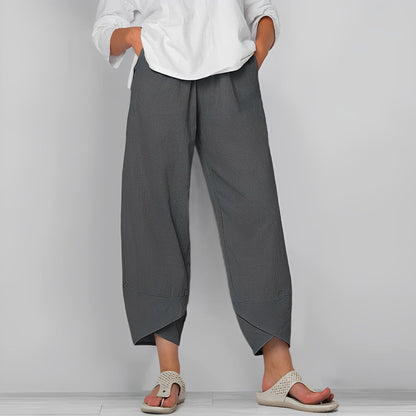 Pantalones informales de lino para mujer - Judit