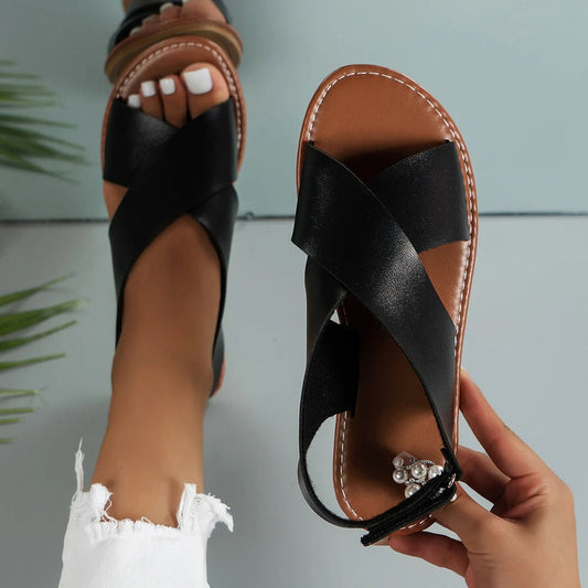 Capri - sandalias de mujer de piel con hebilla