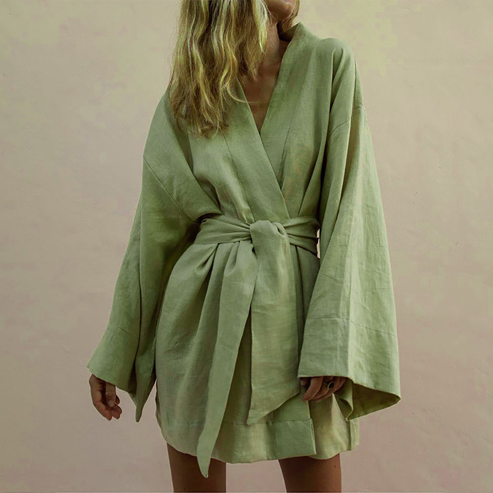 Vestido kimono verde