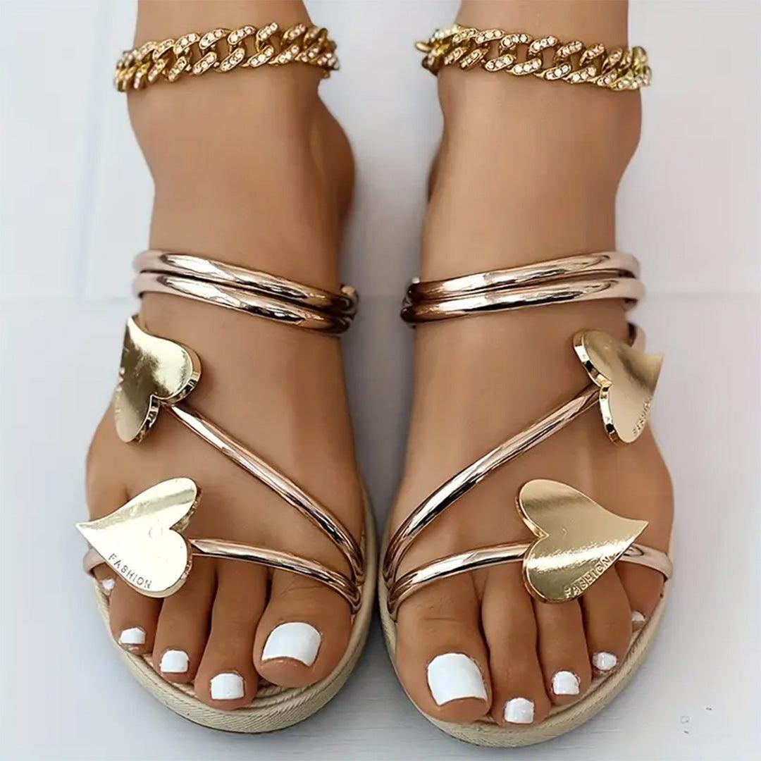 Elegantes sandalias con corazones | Sandalias Helene